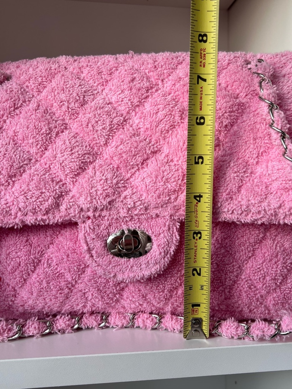 Murakchi - Terry Quilted Pink Shoulder Bag (hand-made in Morocco) 🇲🇦 - Picture 4 of 13